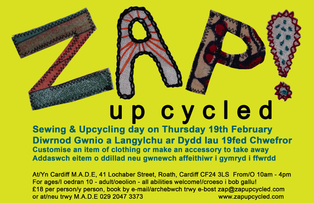 Zap Upcycled flyer